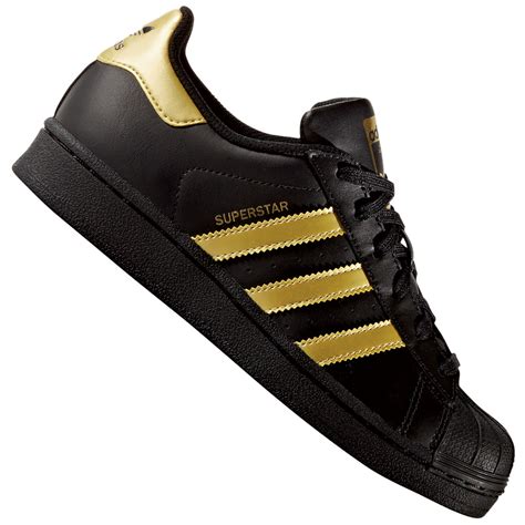 adidas schuhe superstar damen schwarz gold|adidas superstar sneakers.